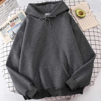 Casual Women's Solid Hoodie