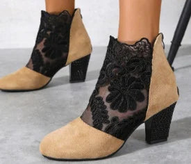 Women's Lace Heeled Shoes