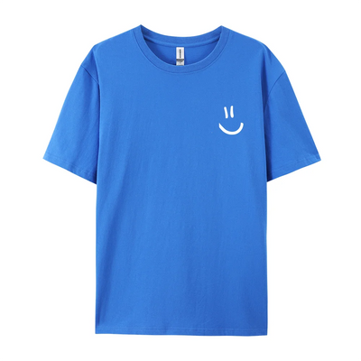 Minimalist Smile Face Style Graphic Print T-Shirt