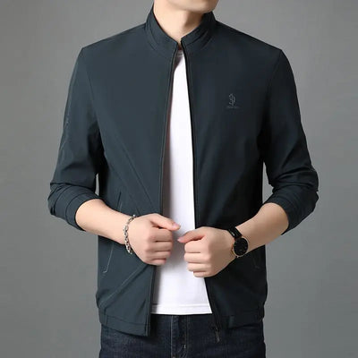 Top Quality Casual Fashion Stand Collar Streetwear Mens Coats