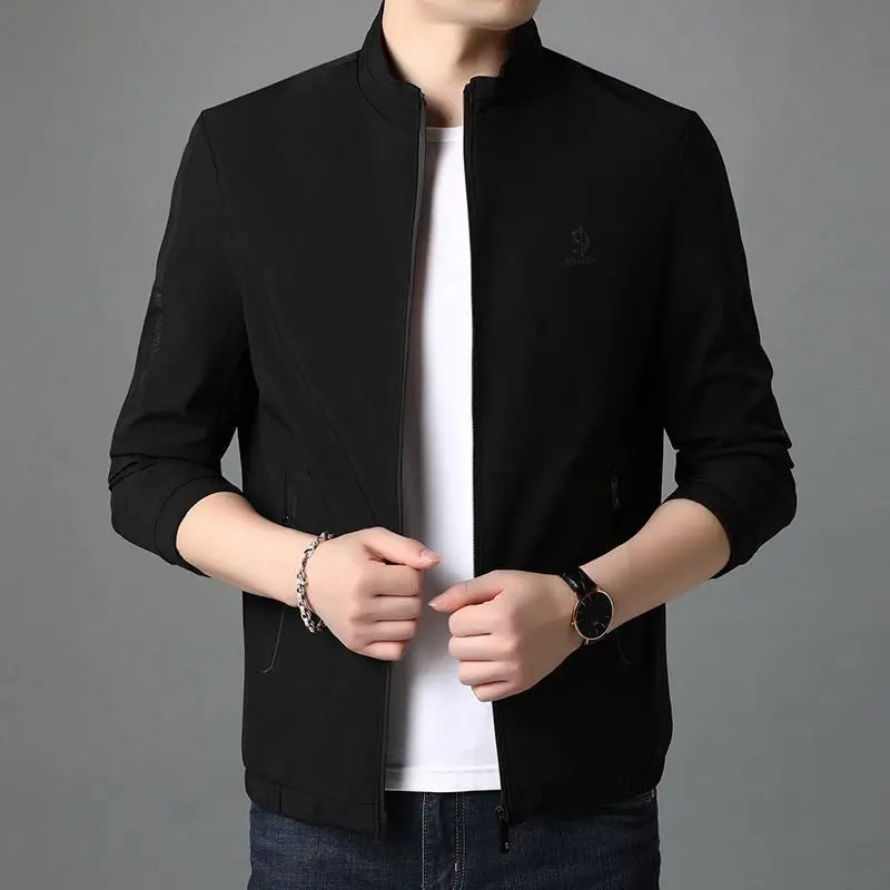 Top Quality Casual Fashion Stand Collar Streetwear Mens Coats