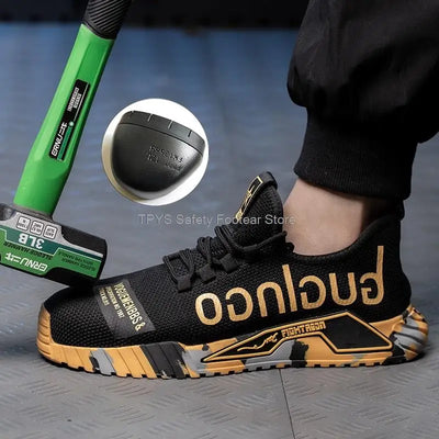 Men Lightweight Steel Toe Safety Shoes