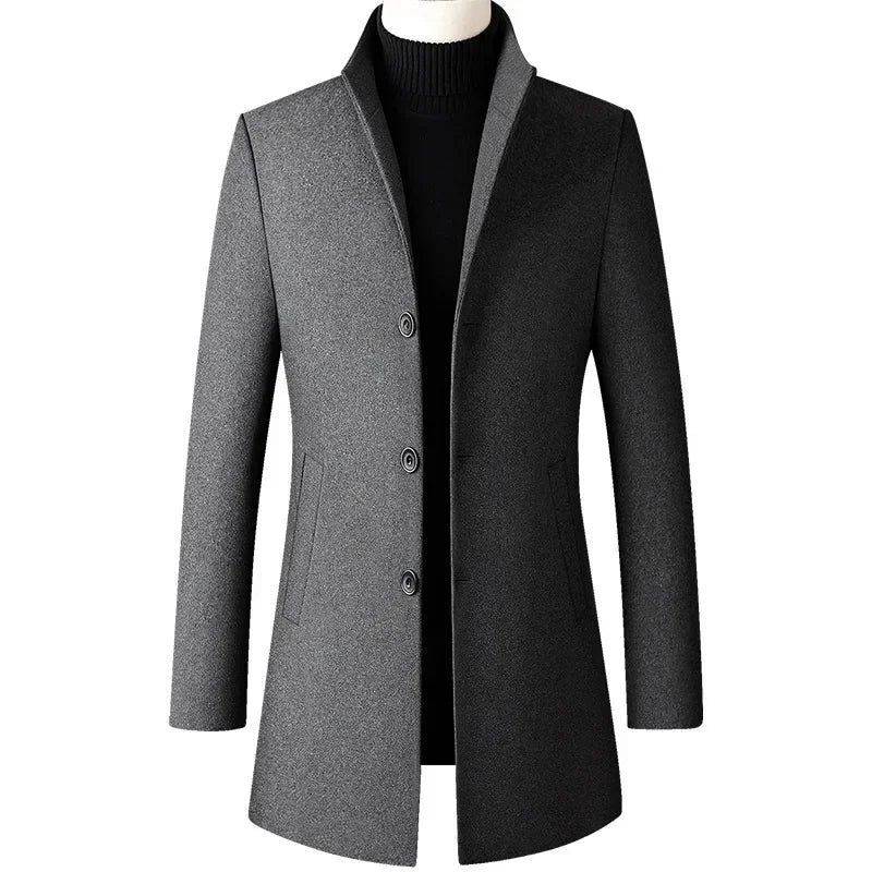Autumn and Winter BROWON Brand Long Jackets for Men