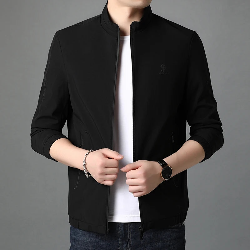 Top Quality Casual Fashion Stand Collar Streetwear Mens Coats