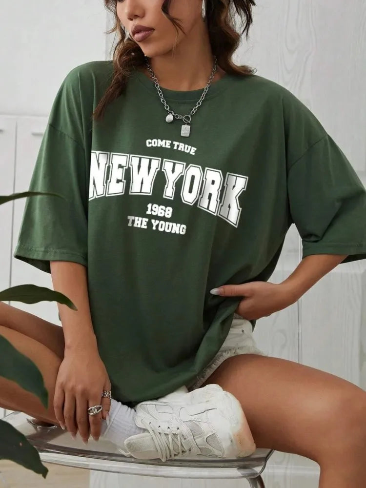 The New York Is Young Cotton Woman Tshirts