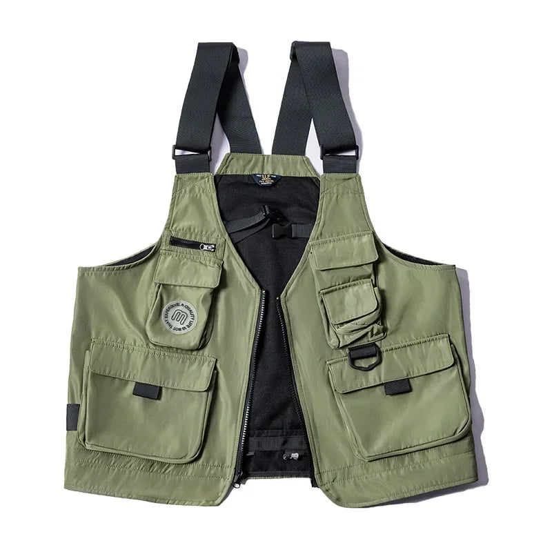 Maden Men Multi-pocket Tactical Vest Jacket