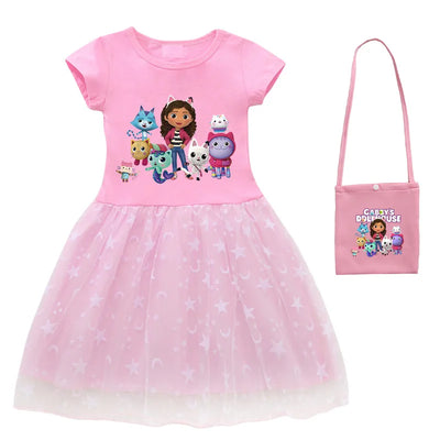 Cartoon Gabby Cats Dresses Baby Girls