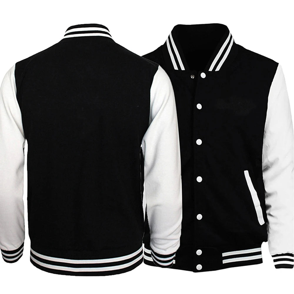 Black Gray White Solid Color Jacket