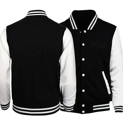 Black Gray White Solid Color Jacket
