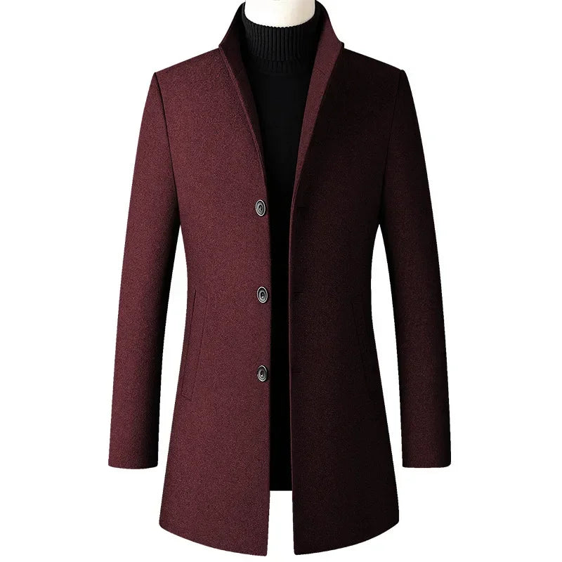 Autumn and Winter BROWON Brand Long Jackets for Men