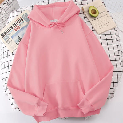 Casual Women's Solid Hoodie