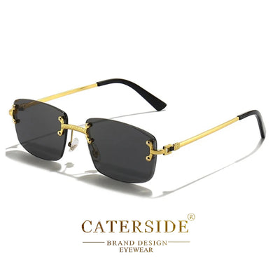CATERSIDE Retro Rimless Square Sunglasses