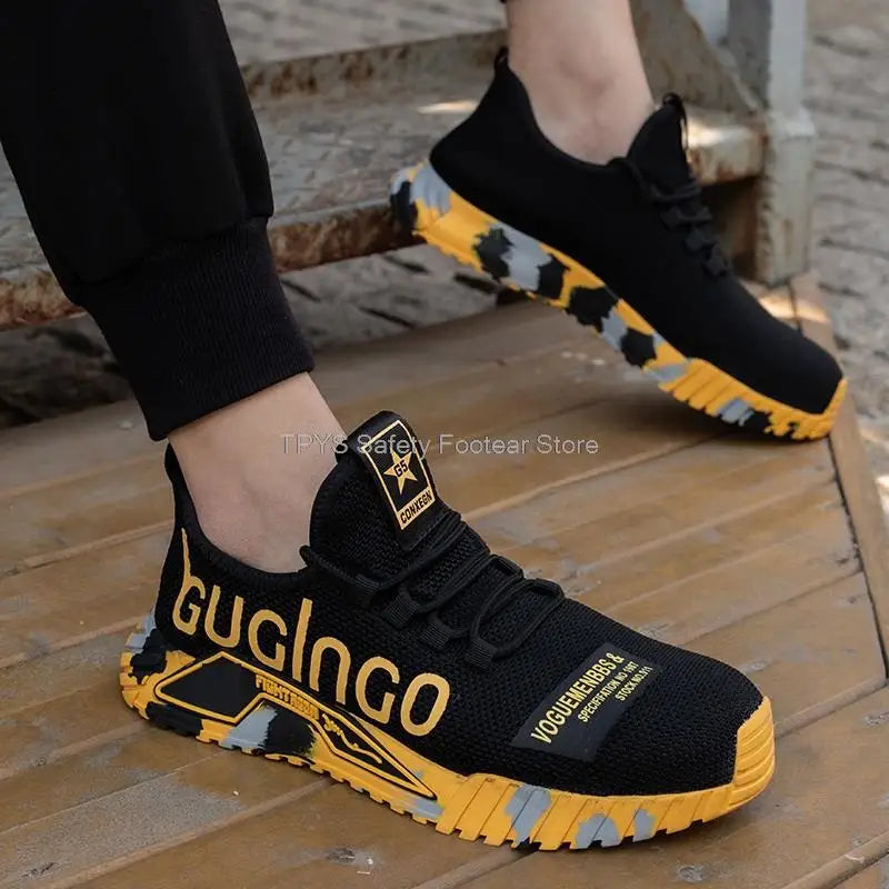 Men Lightweight Steel Toe Safety Shoes