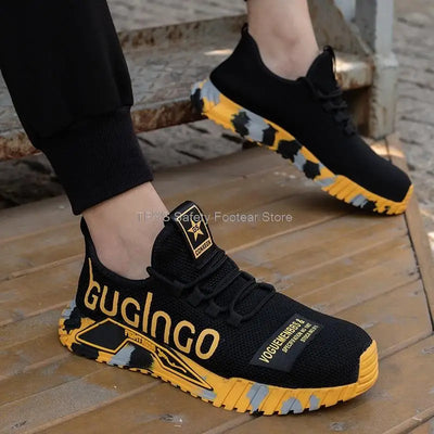 Men Lightweight Steel Toe Safety Shoes