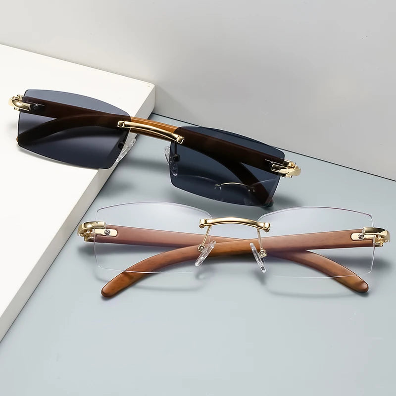 Rimless Rectangle Sunglasses
