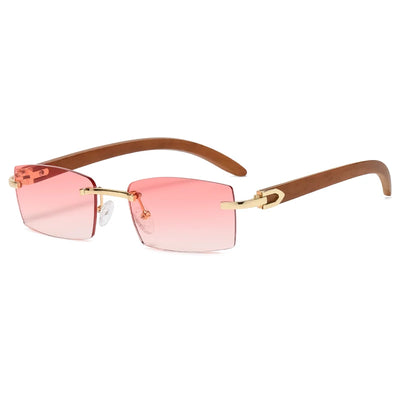 Rimless Rectangle Sunglasses