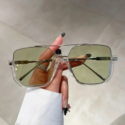 Retro Pilot Metal Sunglasses