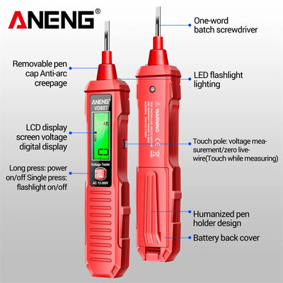Portable 50/60Hz Smart Electric Pen Tester