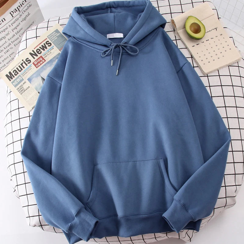 Casual Women's Solid Hoodie