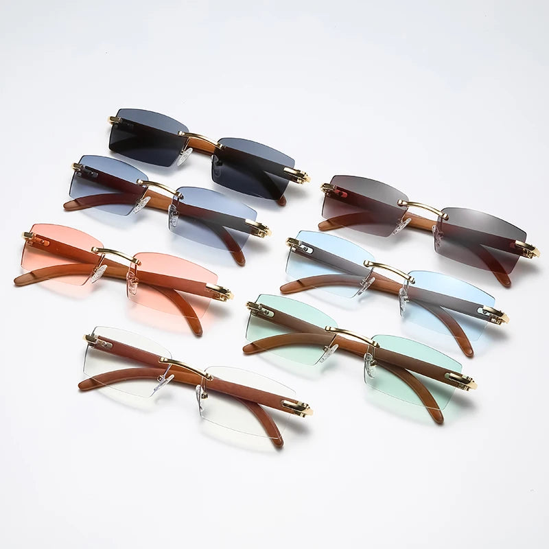 Rimless Rectangle Sunglasses