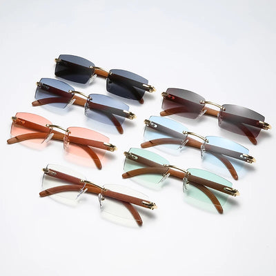 Rimless Rectangle Sunglasses