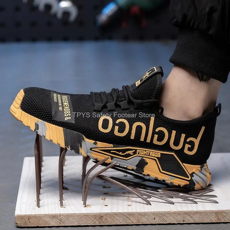 Men Lightweight Steel Toe Safety Shoes