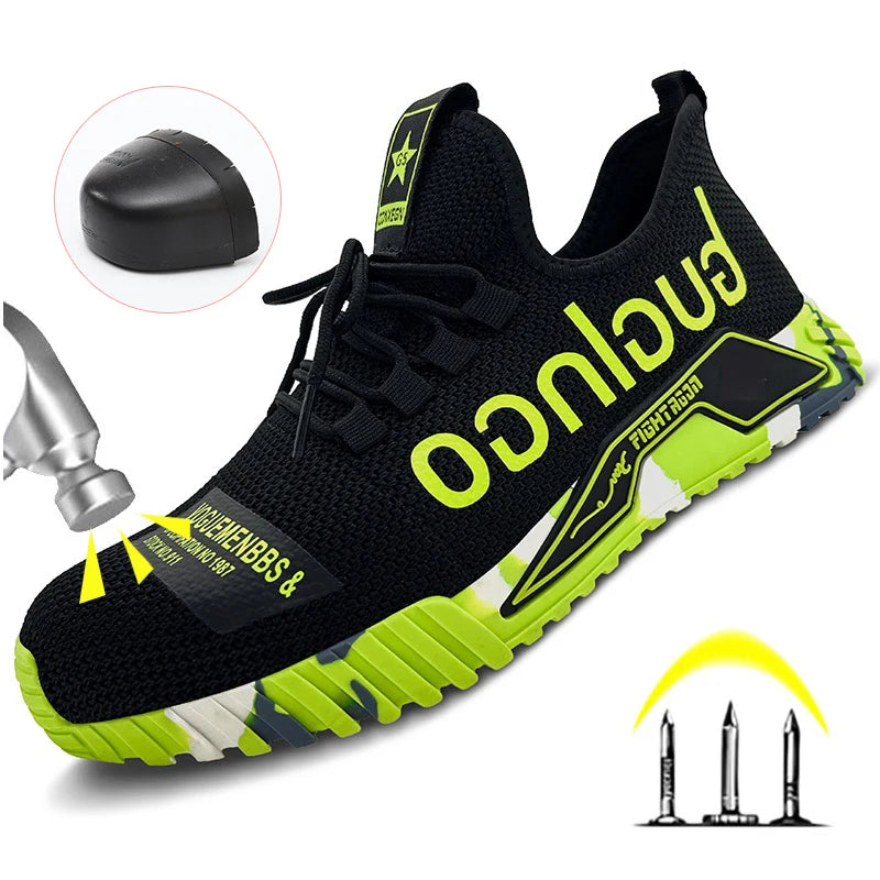 Men Lightweight Steel Toe Safety Shoes