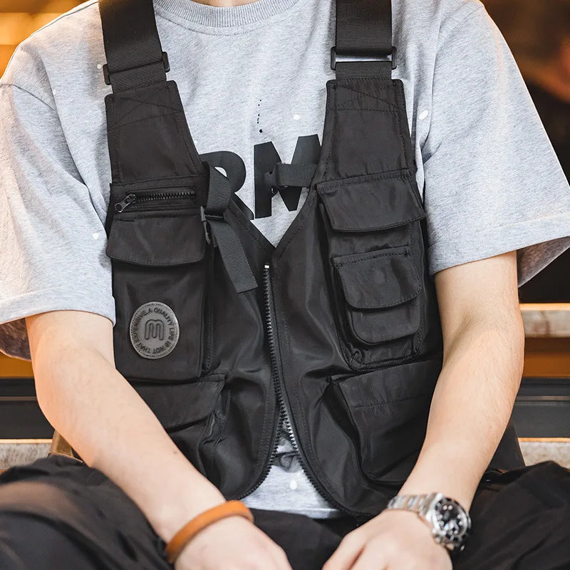 Maden Men Multi-pocket Tactical Vest Jacket