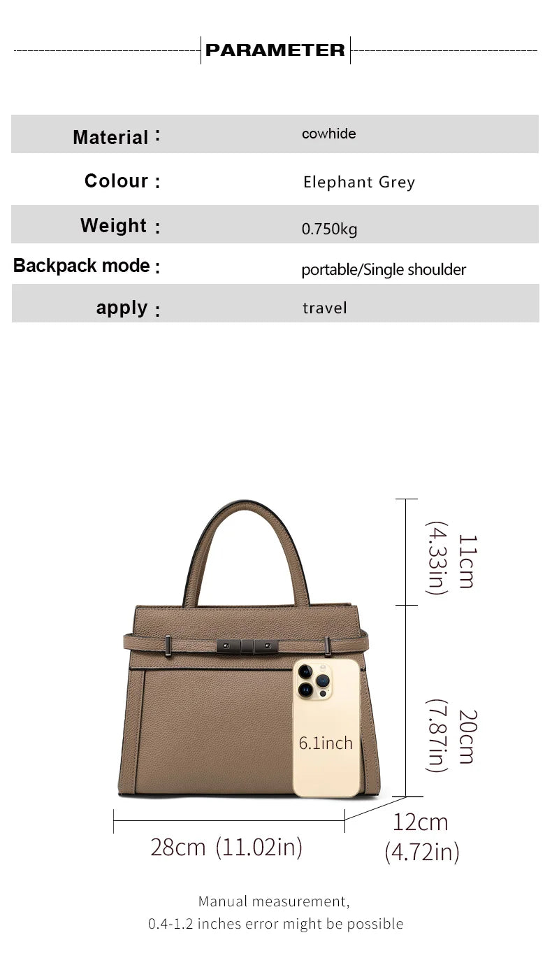 Genuine leather women's bag