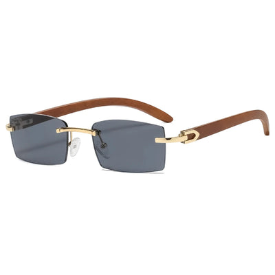 Rimless Rectangle Sunglasses