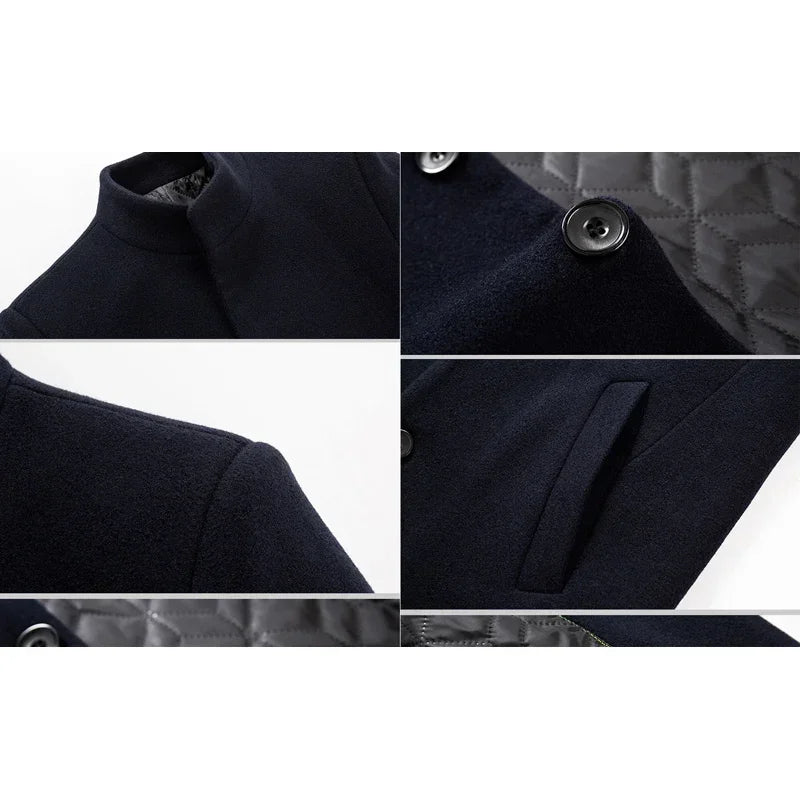 Autumn and Winter BROWON Brand Long Jackets for Men