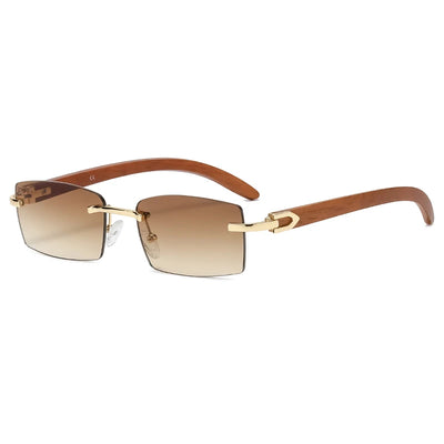 Rimless Rectangle Sunglasses