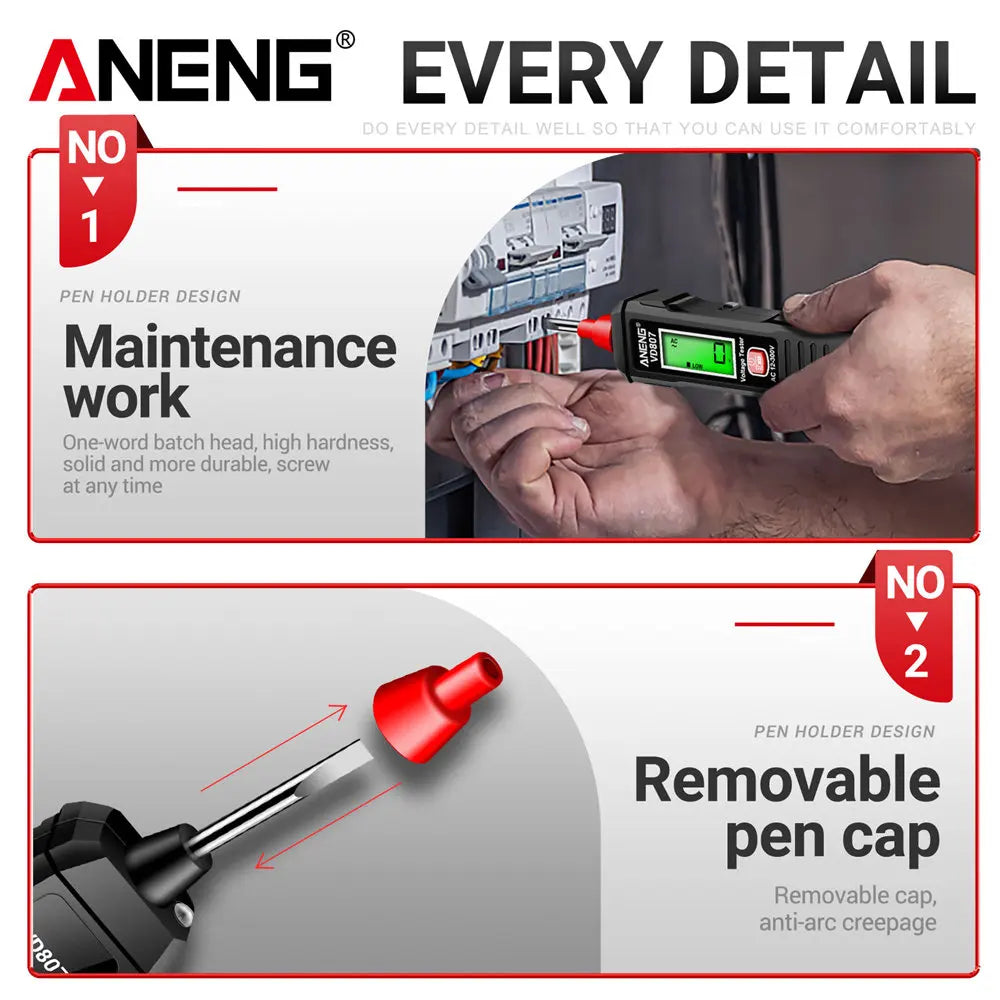 Portable 50/60Hz Smart Electric Pen Tester