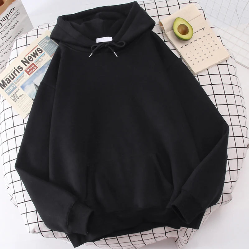 Casual Women's Solid Hoodie