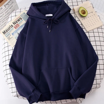 Casual Women's Solid Hoodie