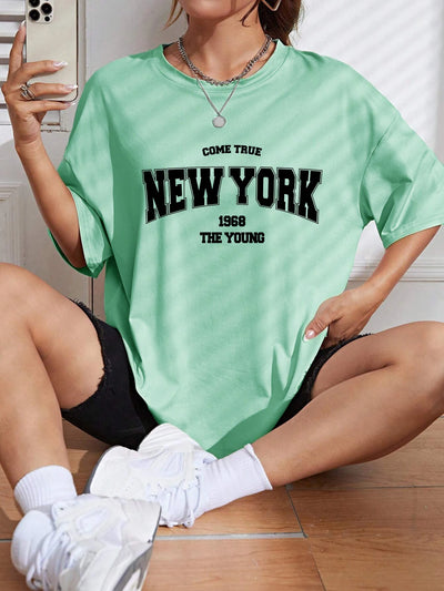 The New York Is Young Cotton Woman Tshirts
