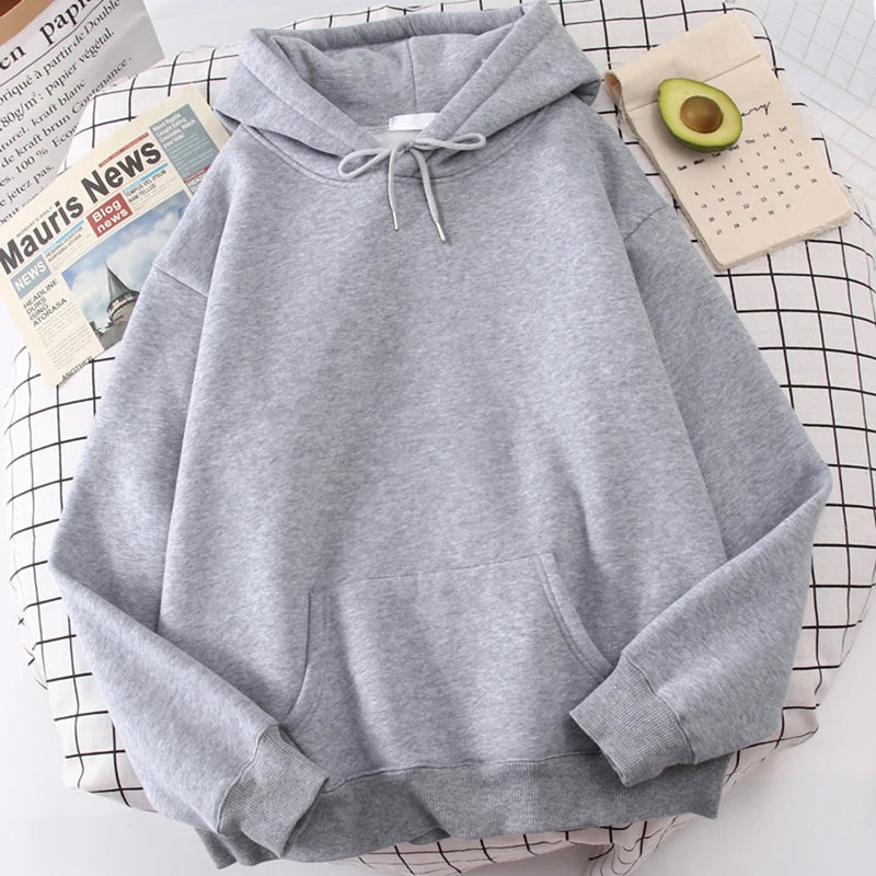 Casual Women's Solid Hoodie
