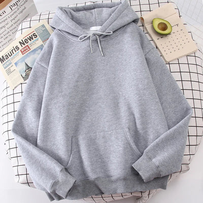 Casual Women's Solid Hoodie