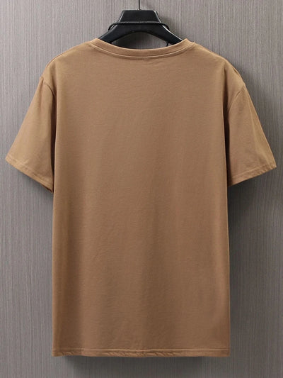 Minimalist Smile Face Style Graphic Print T-Shirt